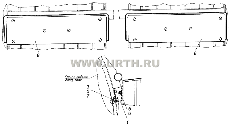 6520-3716002 Установка задних фонарей